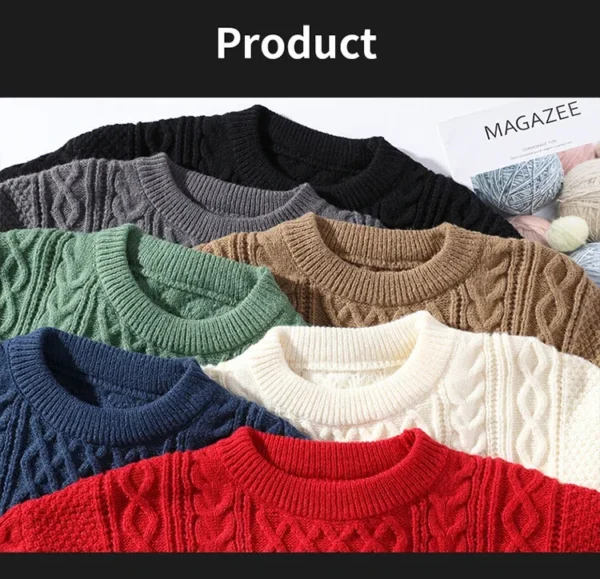 Brand Christmas Sweaters Men Crewneck Sweater Men Pullover Jumpers Fashion Clothing Autumn Winter Tops Men Knitted Sweatshirts - Image 5