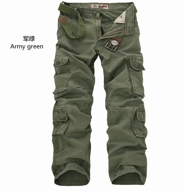 2024 New Tactical Pants Men Multi-pocket Washed Overalls Male Baggy Cargo Pants for Men Cotton Trousers Large Size 46 - Image 5