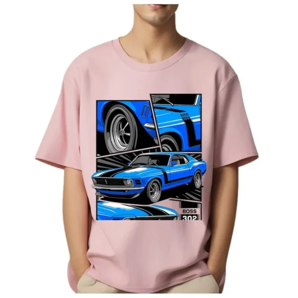 M-Mustang Drift Car Racing T Shirt Men New Kawaii Vintage Anime Print Funny Summer Casual Printed Short Sleeve Tshirts Male Tops - Image 5