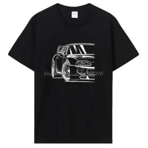 Oversized T-shirt Men Cotton T Shirt Race Car 2JZ JDM Tshirt Men's Clothing Oversized Unisex Tops Streetwear Tees