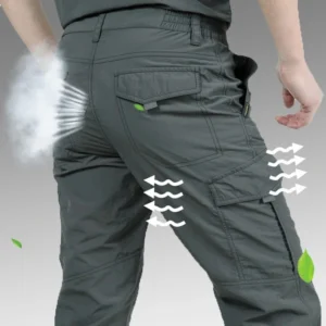 Men's Solid Waterproof Tactical Pants Combat Cargo Pants With Multi Pockets Classic Outdoor Hiking Camouflage Military
