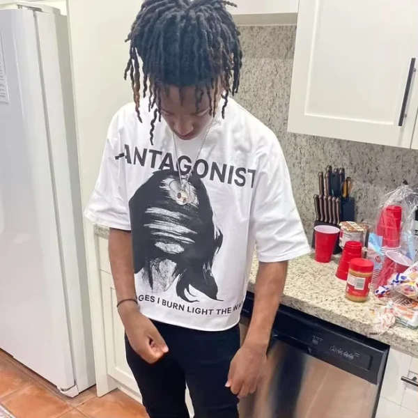 New Y2K Clothes Harajuku Casual Gothic Tops Pure Cotton T Shirt Hip Hop Retro Cartoon Oversized Graphic Print T Shirt Men Women - Image 2