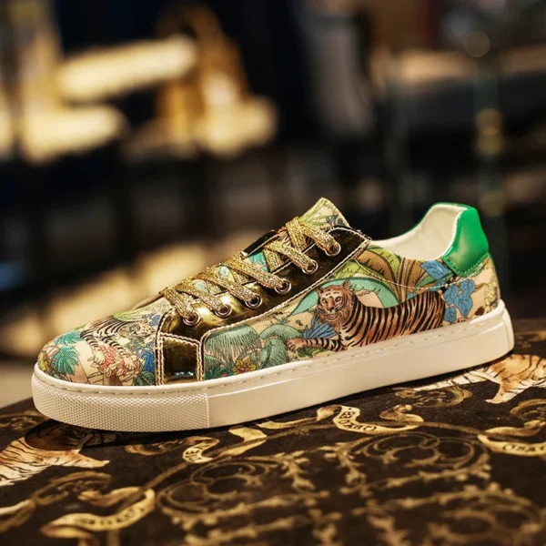 Luxury Fashion Colorful Animal Decoration Lace-up Casual Shoes Comfortable S Shoes for Men - Image 5