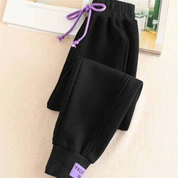 New Gray women Sweatpants Autumn Winter Baggy Streetwear Oversize Sports Pants Black winter thick Joggers Streetwear Trousers - Image 5