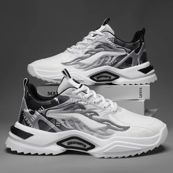 Men's Soft Breathable Sneakers Men Gym Workout Sneakers Men's Cushioning Anti-Slip Running Shoes Hot Selling Men Free Shipping