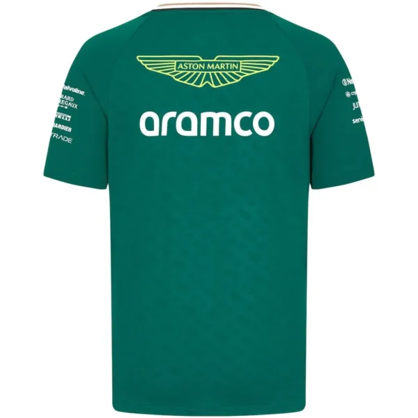 Formula1 Team Racing 2024 New Green Summer Men's Breathable T-Shirt Outdoor Sports Team Casual Short Sleeves T Shirt For Men - Image 3