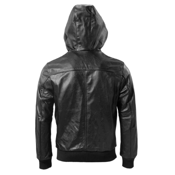 Men Leather Jacket Hooded Soft Natural Cowhide Genuine Leather Coat Hood Man Clothes Spring Autumn Clothing Free Shipping M618 - Image 3