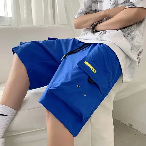 Streetwear Multi-Pocket Y2k Summer Cargo Shorts Mens Fashion Men's Shorts Loose Harajuku Baggy Straight Casual Short Pants - Image 6