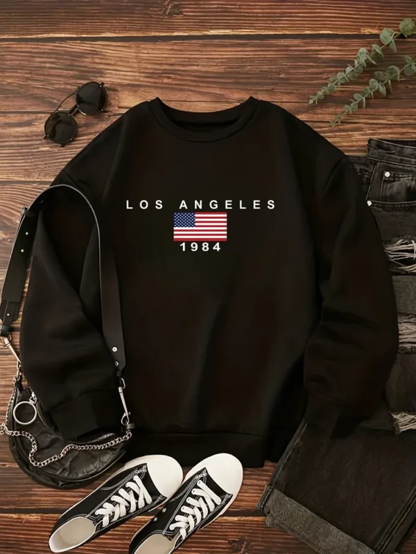 Round Neck Loose Casual Fashion Sweater Coat Versatile Hooded Sweatshirt Long Sleeves Plus Size Sweat-shirt Female Winter Kawaii - Image 4