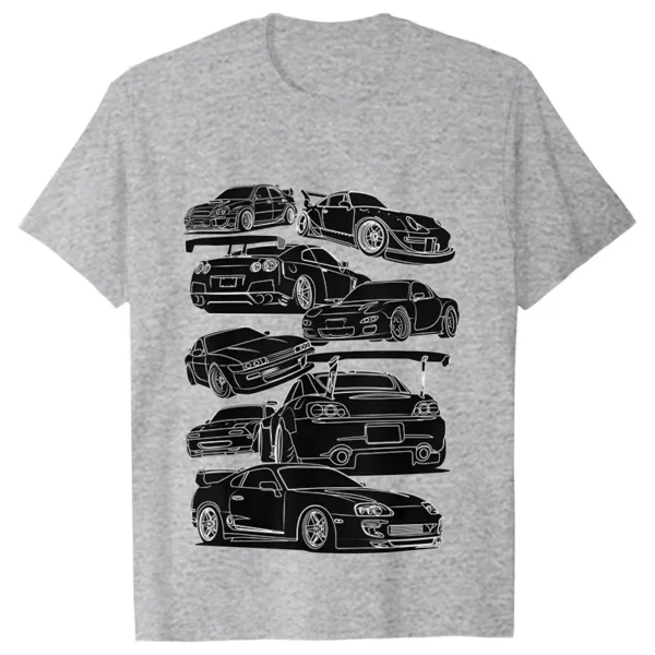 Fashion Auto Racing Streetwear Race Sport Cars Lover Men T-Shirts Casual Hip Hop Tshirt Novelty Design O Neck Short Sleeve Tees - Image 5