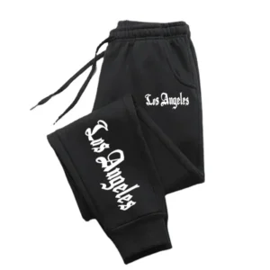 Los Angeles City Letter Print Men Women Trouser Oversized Jogging Sweatpants Running Trousers Jogger Sweat Pants Couple Clothing