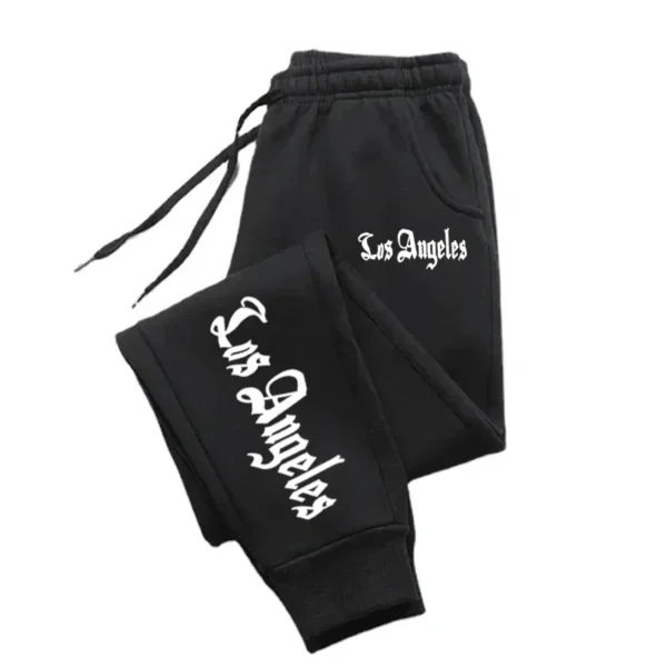 Los Angeles City Letter Print Men Women Trouser Oversized Jogging Sweatpants Running Trousers Jogger Sweat Pants Couple Clothing