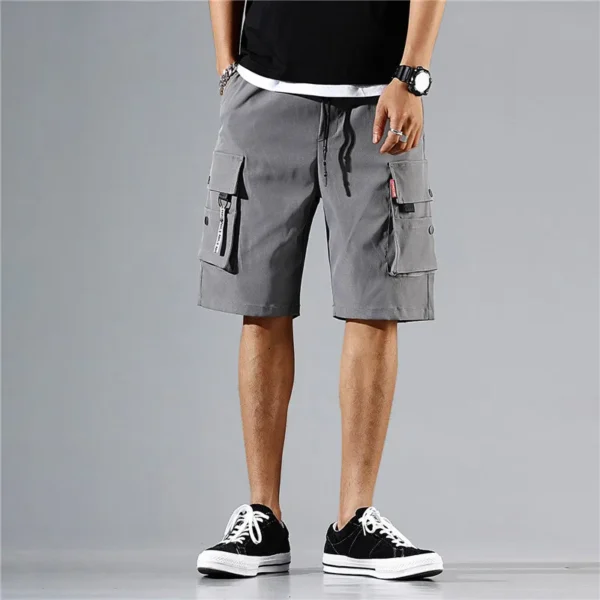 Summer Men's Shorts Casual Cargo Pants Letter Pocket Printed Straight Pants Sweatpants Male Outdoor Sports Running Clothing - Image 4