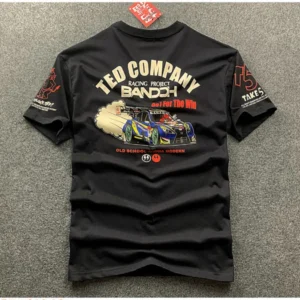 Devil Print Short Sleeve T-shirt Mens Casual Cotton Car Racing T shirts Fashion Painting Hip Hop Tops Tees Shirt