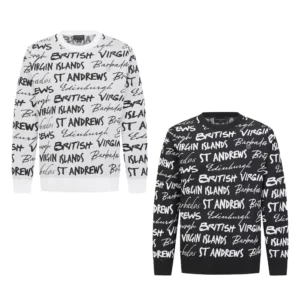 "Luxury New Style! ST ANDREWS Men's Trendy Pullover! High Elasticity, Autumn Sports Knitted Sweater, Golf, Versatile!"