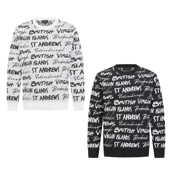 "Luxury New Style! ST ANDREWS Men's Trendy Pullover! High Elasticity, Autumn Sports Knitted Sweater, Golf, Versatile!"