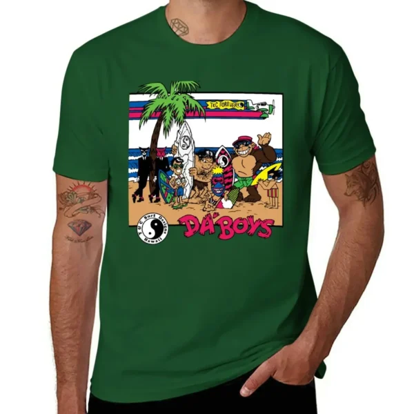 New Ttshirts for men 2024C HAWAII DA BOYS TOWN AND COUNTRY SURF DESIGNS APE SURFING JOE COOL TIKI SURFERS PRIMAL URGES T-Shirt - Image 4