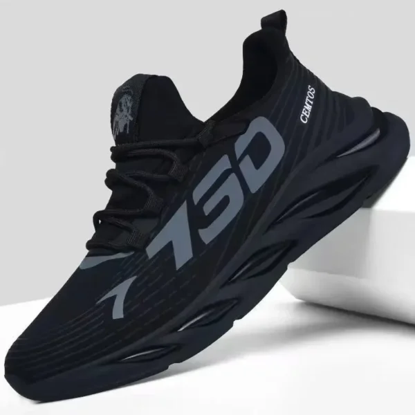 Men's sports and leisure shoes, men's summer trend new shoes, round headed black men's sports shoes - Image 2
