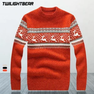 Winter Men's Wool Pullover Christmas Sweater Multicolor Cowl Neck Sweater Men Clothing Cashmere Sweaters Pull Homme AF7721