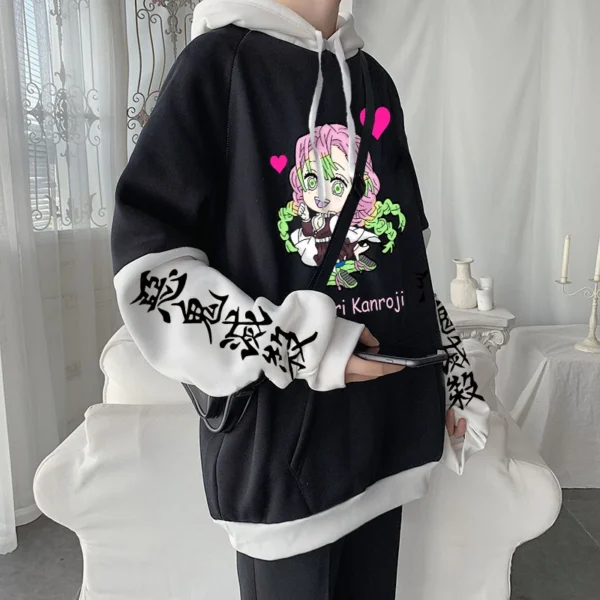 Anime Demon Slayer Hoodies Kimetsu no Yaiba Kawaii Mitsuri Kanroji Cartoon Sweatshirt Harajuku Unisex Winter Plus Size Hoodies - Image 2