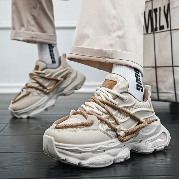 Men’s Shoes Sneakers Fashion Breathable Platform Running Shoes Mesh Sport Light Unisex Male Casual Vulcanize Man Shoes - Image 4