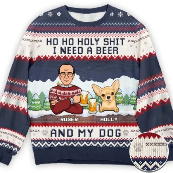 Men Women Ugly Christmas Sweaters Xmas Happy Knitting Casual Long Sleeve Jumpers 3D Print Party Crewneck Sweatshirt Plus Size - Image 4
