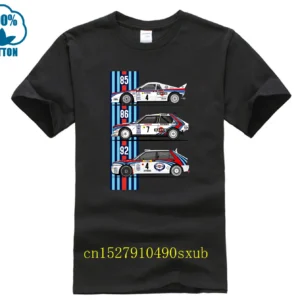 Cotton Tshirt Men Crew Neck Tops Williams Martini Racing New Men's Shirt Short Sleeves Summer Bigger Size Homme Black T-shirt