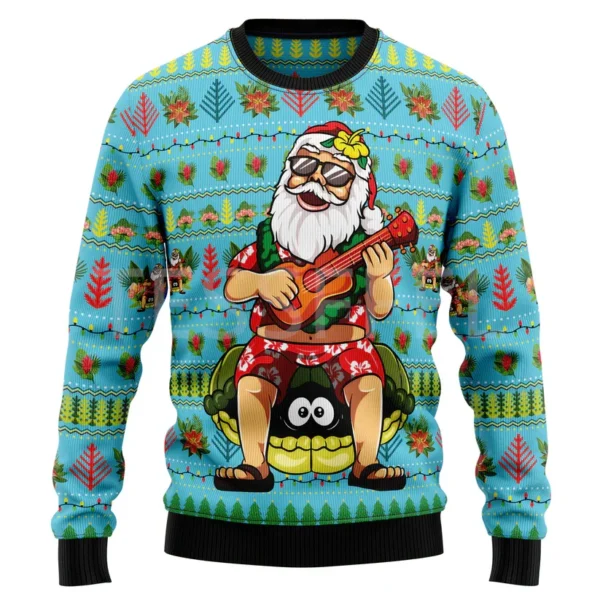 Cosplay Christmas Ugly Sweater Cartoon Dog Cat Santa Claus Tattoo Long Sleeves 3DPrint Autumn Winter Pullover Harajuku Casual 15