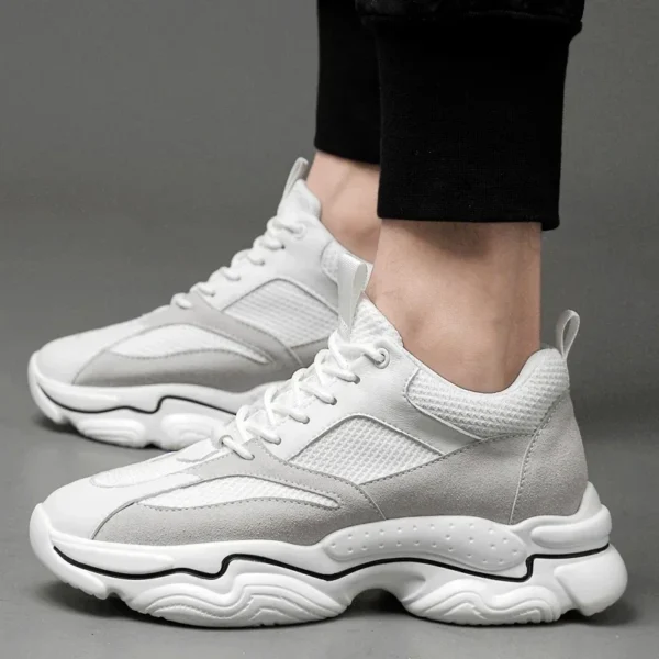 2024 Men Sneakers Heightening Shoes Elevator Increase s Insoles 7-8CM Height Increasing designer tenis para hombre Breathable - Image 3
