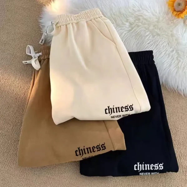 Monogram-printed sports shorts Men's summer thin loose straight leg casual pants trend brand all-in-one quarter pants - Image 5
