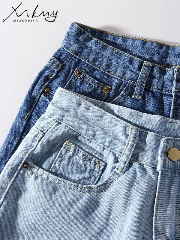 Summer Shorts For Women Casual Denim 2024 Solid Blue Short Jean Shorts Women Sexy Straight Women's Denim Shorts High Waisted - Image 6