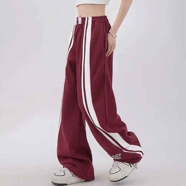 American Retro Black Street Hip-hop Trend Leisure Wide-leg Trousers Thin Straight Tube Baggy Sweatpants Cargo Pants Streetwear - Image 2