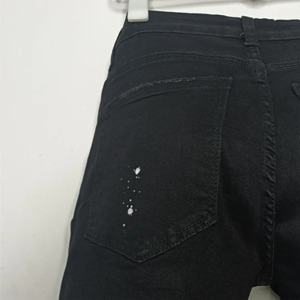 Fashion Purple roca jeans Men woman Brand vintage burr edges washed denim shorts for men Repair Low Raise Skinny Denim pants - Image 3