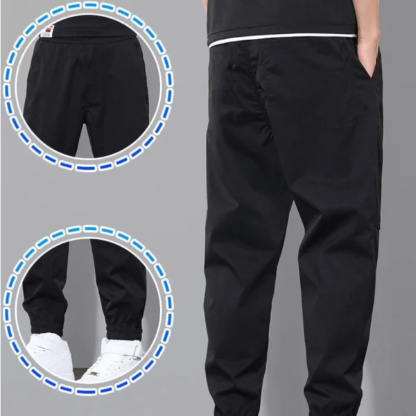 Men Cargo Pants Spring Autumn Casual Loose Elastic Outdoor Sports Trousers Male Slim Fit Casual Solid Jogging Sweatpants - Image 4