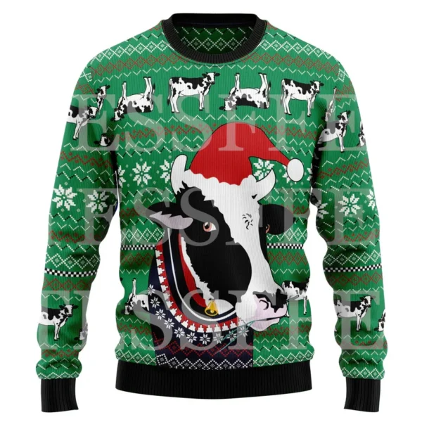 Halloween Dog Cat Bear Cotton Christmas Knitted Ugly Sweater Vintage Winter Pullover Retro Long Sleeve 3DPrint Casual Harajuku 2 - Image 3