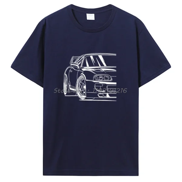 Oversized T-shirt Men Cotton T Shirt Race Car 2JZ JDM Tshirt Men's Clothing Oversized Unisex Tops Streetwear Tees - Image 3