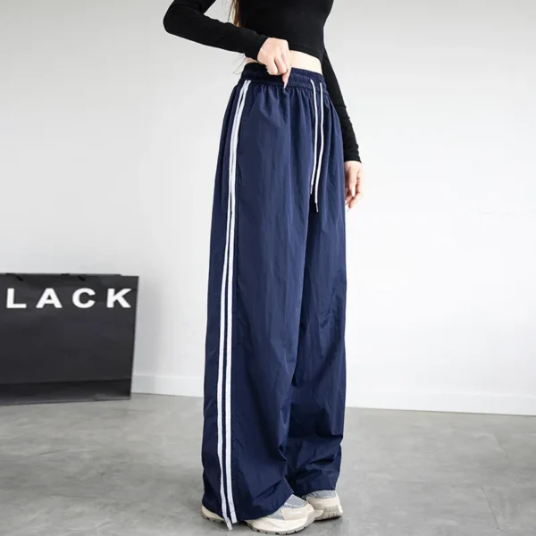 2024 New Women Spring Summer Loose Cargo Trousers Casual Wide Leg Sweatpant Street Hip Hop Sport Y2k Female Pants - Image 3