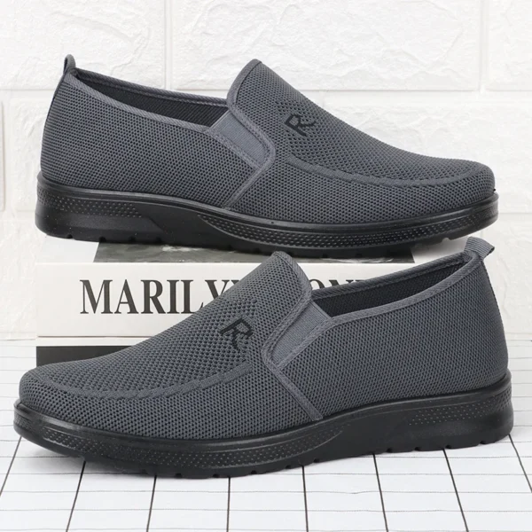 Men's New Men's Polyurethane Men's Shoes One Step Ventilation Soft Sole Casual Sports Wear resistant mesh shoes - Image 4