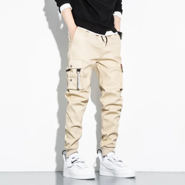 Hip Hop Men's Cotton Cargo Pants Plus Size Sports Drawstring Casual Harem Sweatpants Fashion Men's Streetwear Jogging Trousers - Image 3
