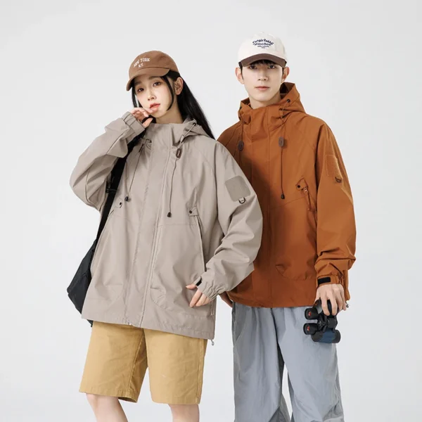 Waterproof Outdoor Jacket Men Women Hooded Sport Jackets Unisex Mountaineering Hiking Youth Cotwear Coat Men's Sportwear Top - Image 6
