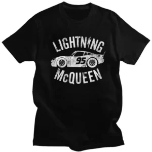 Men Lightning McQueen T shirts short sleepred cotton tshirt classic graphic speed racing car tee tops oversized clothing