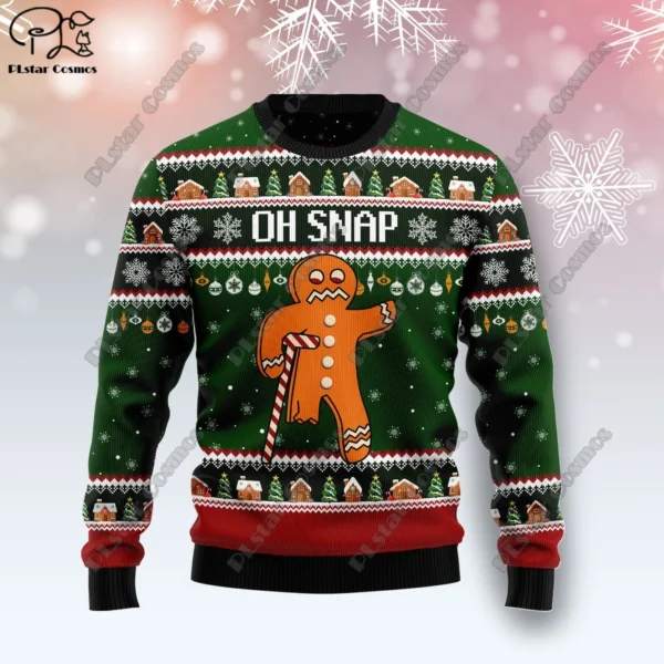 New 3D Printed Animal Custom Series Cute Christmas Pattern Ugly Sweater Street Casual Winter Sweatshirt S-21 - Image 5