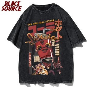 Men Streetwear Washed T Shirt Printed Vintage Tshirt Oversized Short Sleeve Hip Hop Men Harajuku Tees