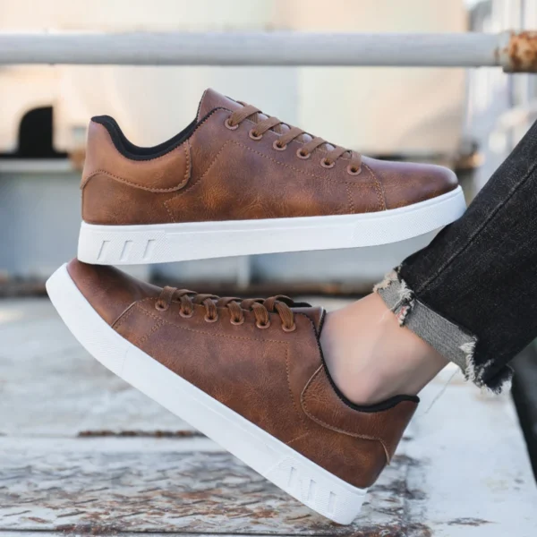 New Men's Sneakers Classic Loafers Fashion Mens Casual Shoes British Platform Shoes Non-slip Men Shoes Wear-resistant Zapatillas - Image 4