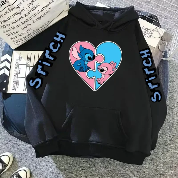 Lilo & Stitch Y2k Clothes Hoodie Woman Clothing Hoodies Stitch Disney Long Sleeve Sweatshirts Hooded Shirt Women's Sweat-shirt - Image 5
