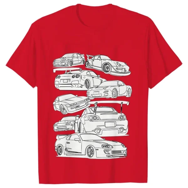 Fashion Auto Racing Streetwear Race Sport Cars Lover Men T-Shirts Casual Hip Hop Tshirt Novelty Design O Neck Short Sleeve Tees - Image 3