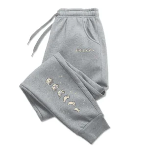 Playing Cats Cute Print Casual Versatile Women Pant Fashion Trendy Cartoon Trousers With Drawstring Pockets Sweatpants Female