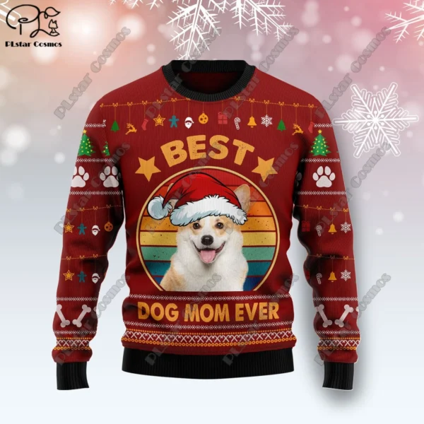 New 3D Printed Animal Custom Series Cute Christmas Pattern Ugly Sweater Street Casual Winter Sweatshirt S-11 - Image 2
