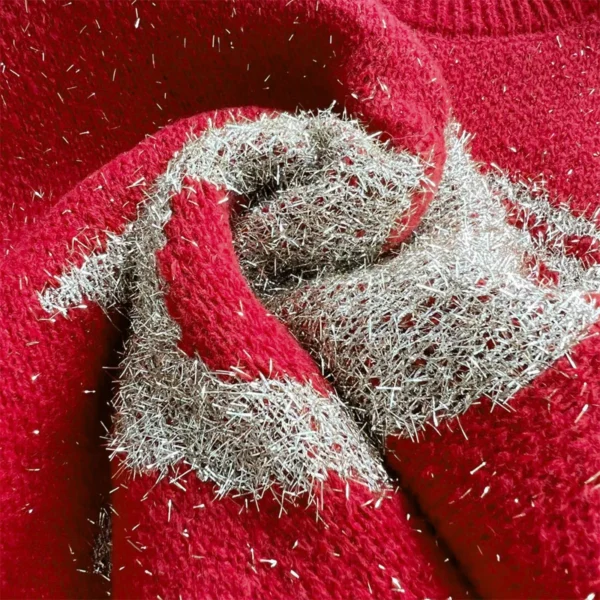 2024 New Winter Christmas Sweater Women's Deer Printed Crewneck Pullover Sweater Casual Soft Warm Sweater Female Knitwear Tops - Image 5