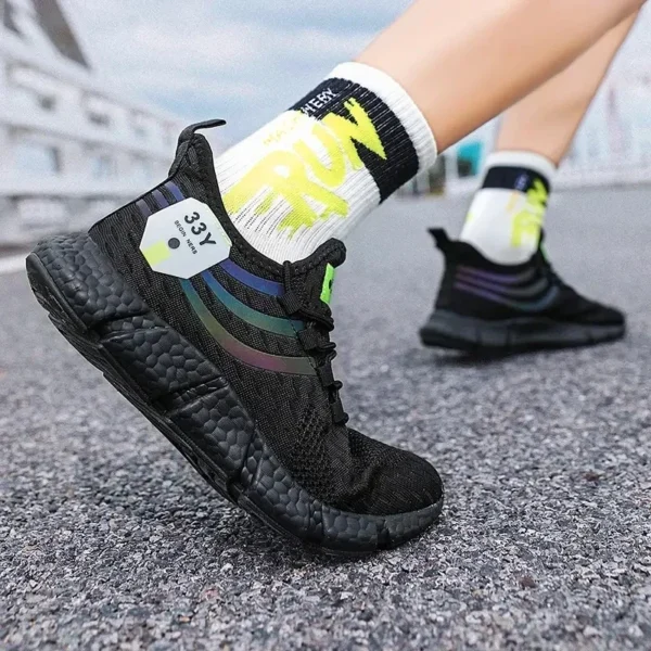 New Men Casual Sport Shoes Breathable Lightweight Sneakers Outdoor Mesh Black Running Shoes Athletic Jogging Tenis Walking Shoes - Image 5